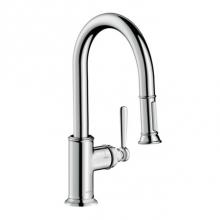 Axor 16584001 - Montreux Prep Kitchen Faucet 2-Spray Pull-Down, 1.75 GPM in Chrome