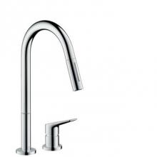 Axor 34822001 - Citterio M 2-Hole Single-Handle Kitchen Faucet 2-Spray Pull-Down, 1.75 GPM in Chrome
