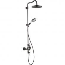 Axor 16574341 - AXOR Montreux Showerpipe 240 1-Jet, 1.8 GPM in Brushed Black Chrome