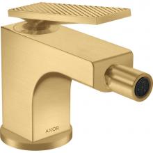 Axor 39201251 - Citterio Single-Hole Bidet Faucet with Pop-Up Drain- Rhombic Cut, 1.5 GPM in Brushed Gold Optic