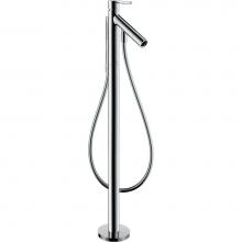 Axor 10455001 - Starck Freestanding Tub Filler Trim with Lever Handle and 1.75 GPM Handshower in Chrome