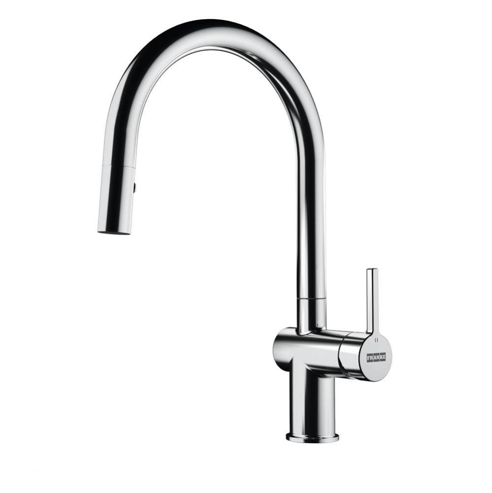 15.1-inch Single Handle Pull-Down Kitchen Faucet in Polished Chrome, ACT-PD-CHR