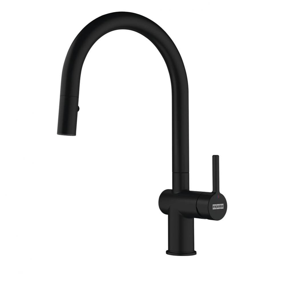 15.1-inch Single Handle Pull-Down Kitchen Faucet in Matte Black, ACT-PD-MBK