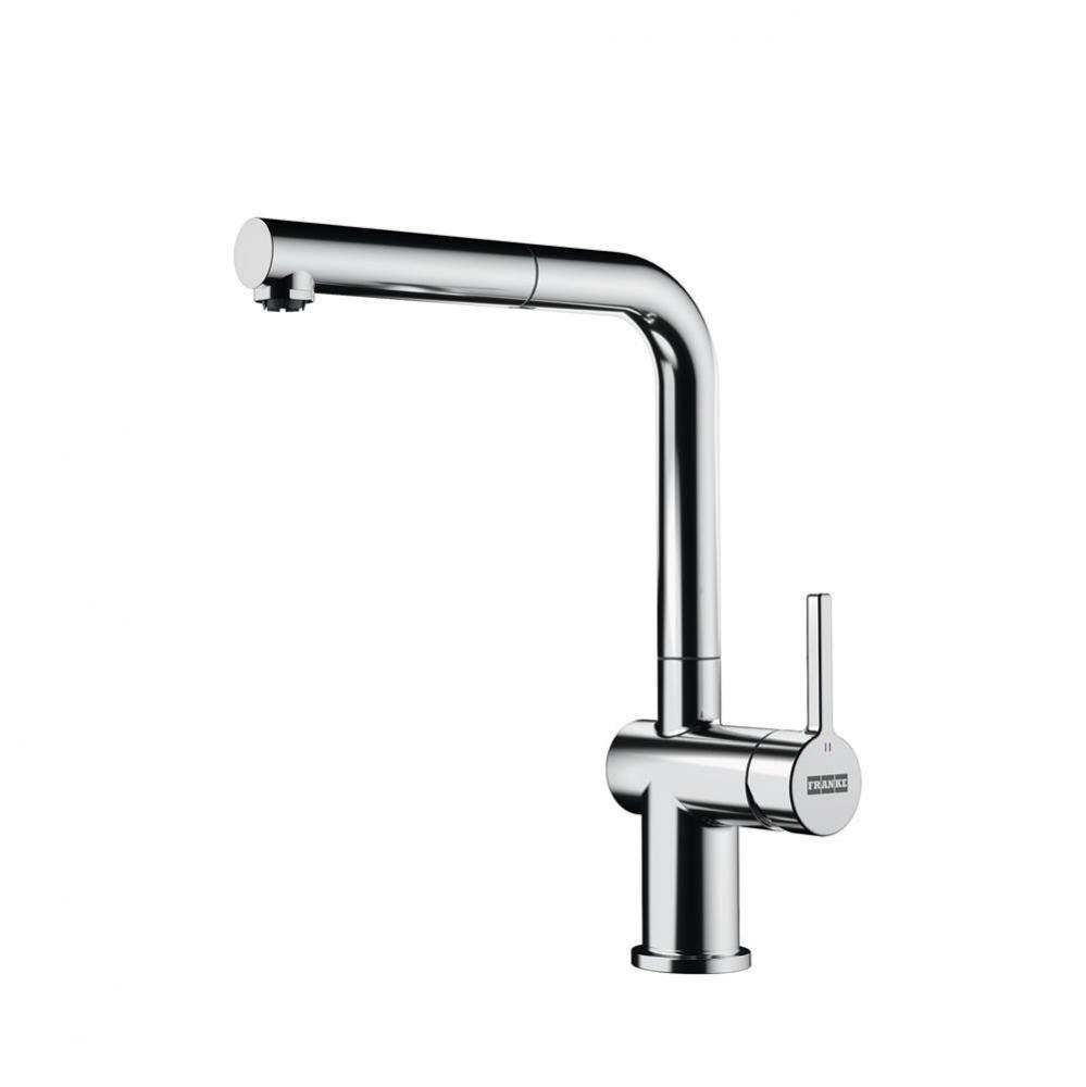 12.25-inch Contemporary Single Handle Pull-Out Faucet in Polished Chrome, ACT-PO-CHR