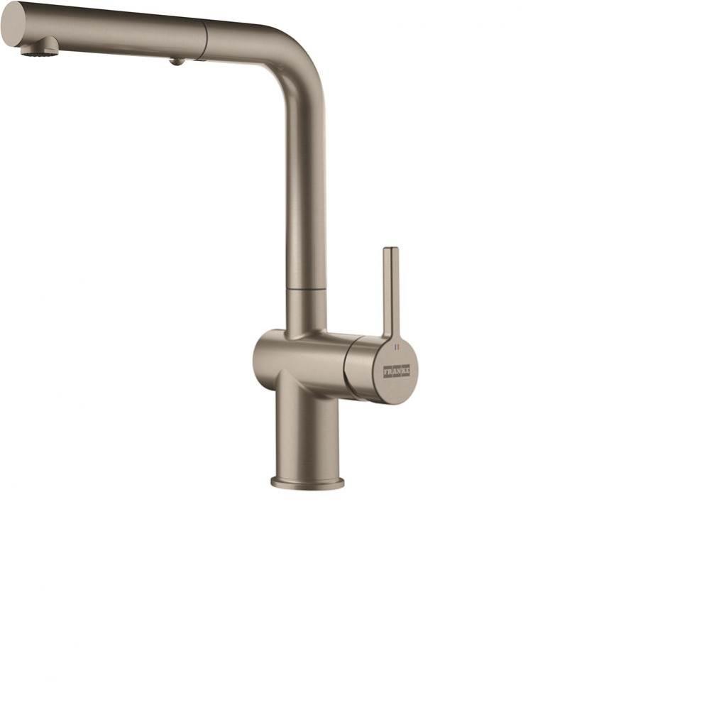 Active 12.25-inch Contemporary Single Handle Pull-Out Faucet in Satin Nickel, ACT-PO-SNI