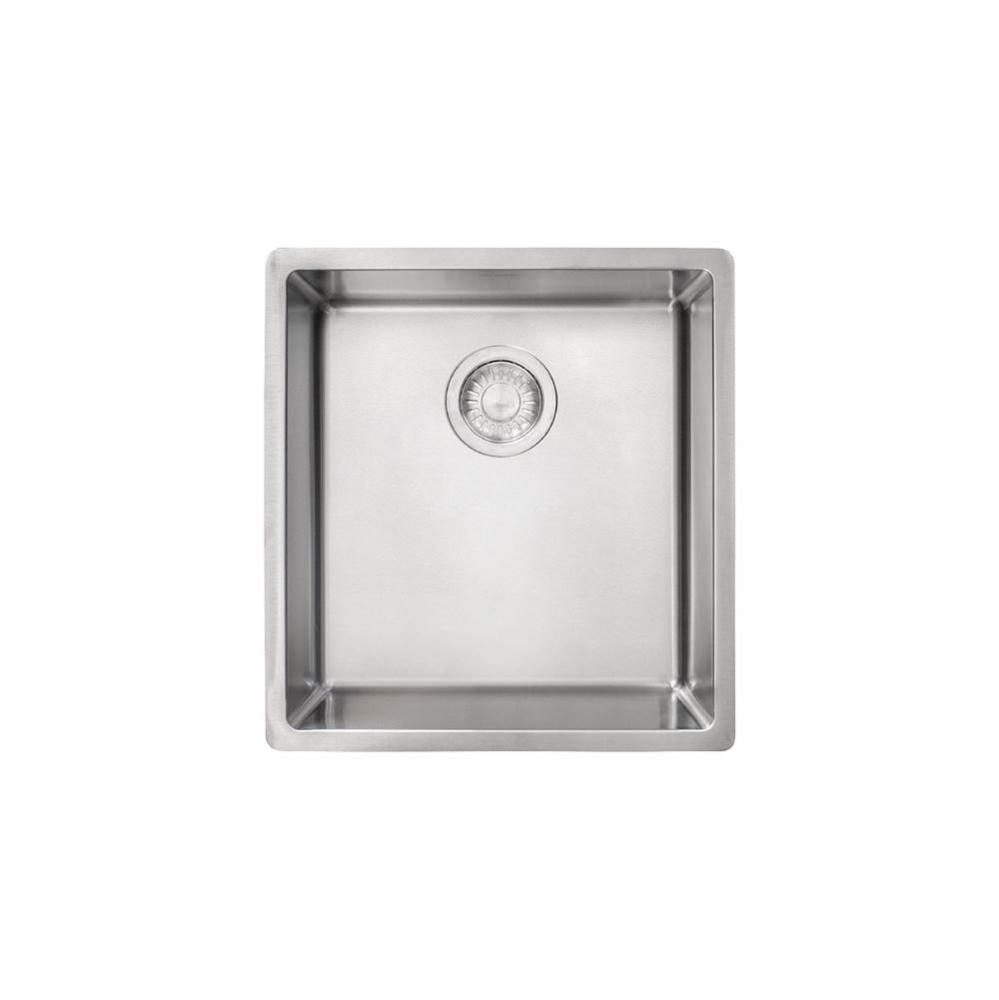 Cube 16.5-in. x 18-in. 18 Gauge Stainless Steel Undermount Single Bowl Prep Sink - CUX11015