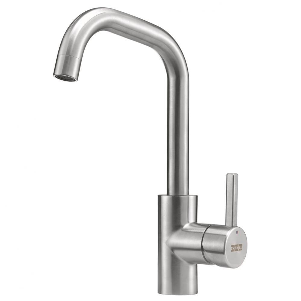 Kubus Single Handle Kitchen Prep/Bar Faucet in Stainless Steel, KUB-BR-304