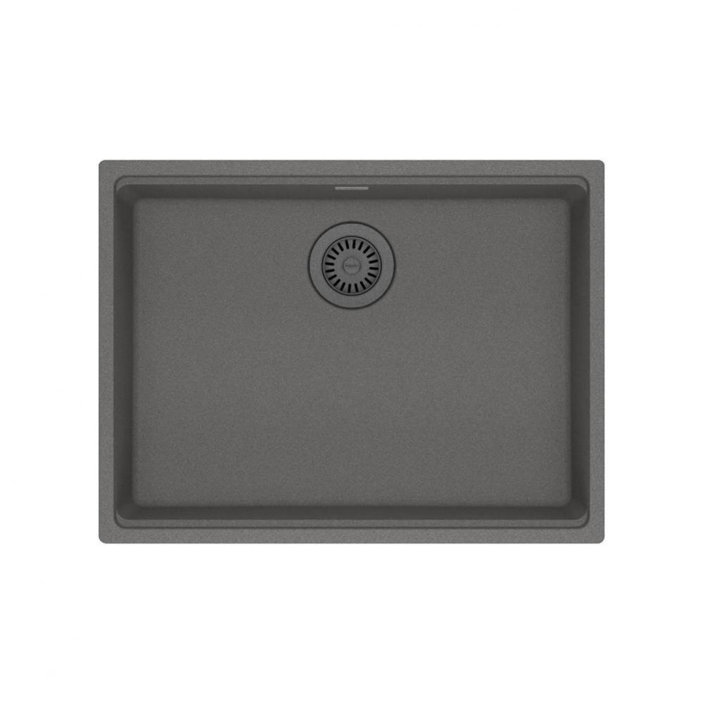 Maris Undermount 25-in x 18.94-in Granite ADA Single Bowl Sink in Stone Grey