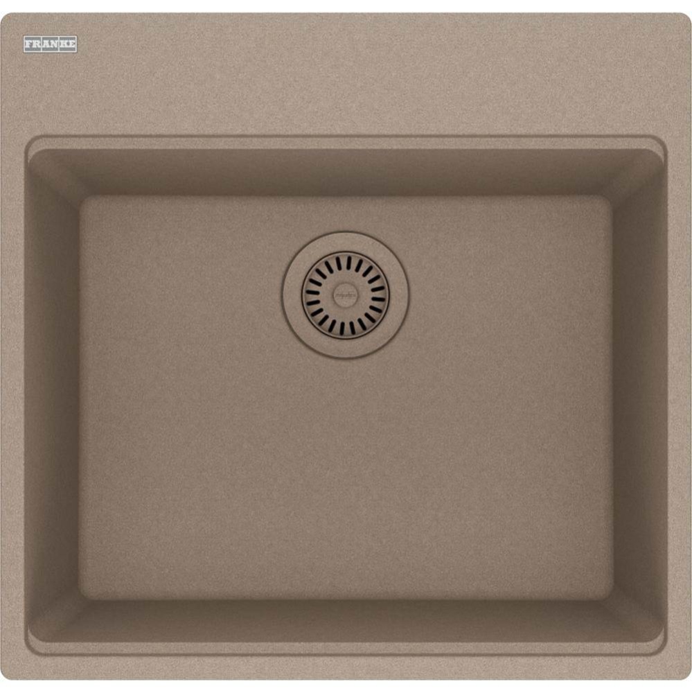 Franke Maris Dual Mount 21.6-in x 20.8-in Fragranite Single Bowl Kitchen Sink in Oyster