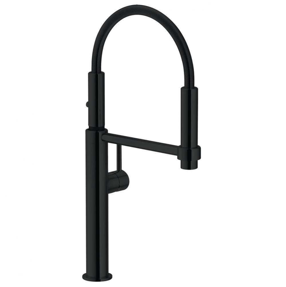 Pescara 18-inch Single Handle Semi-Pro Kitchen Faucet in Matte Black, PES-360-MBK