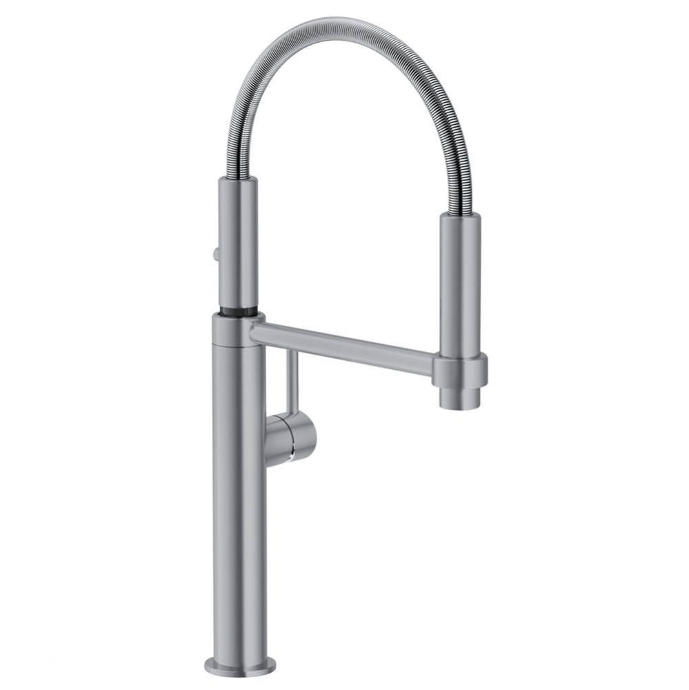 Pescara 18-inch Single Handle Semi-Pro Kitchen Faucet in Satin Nickel, PES-360-SNI
