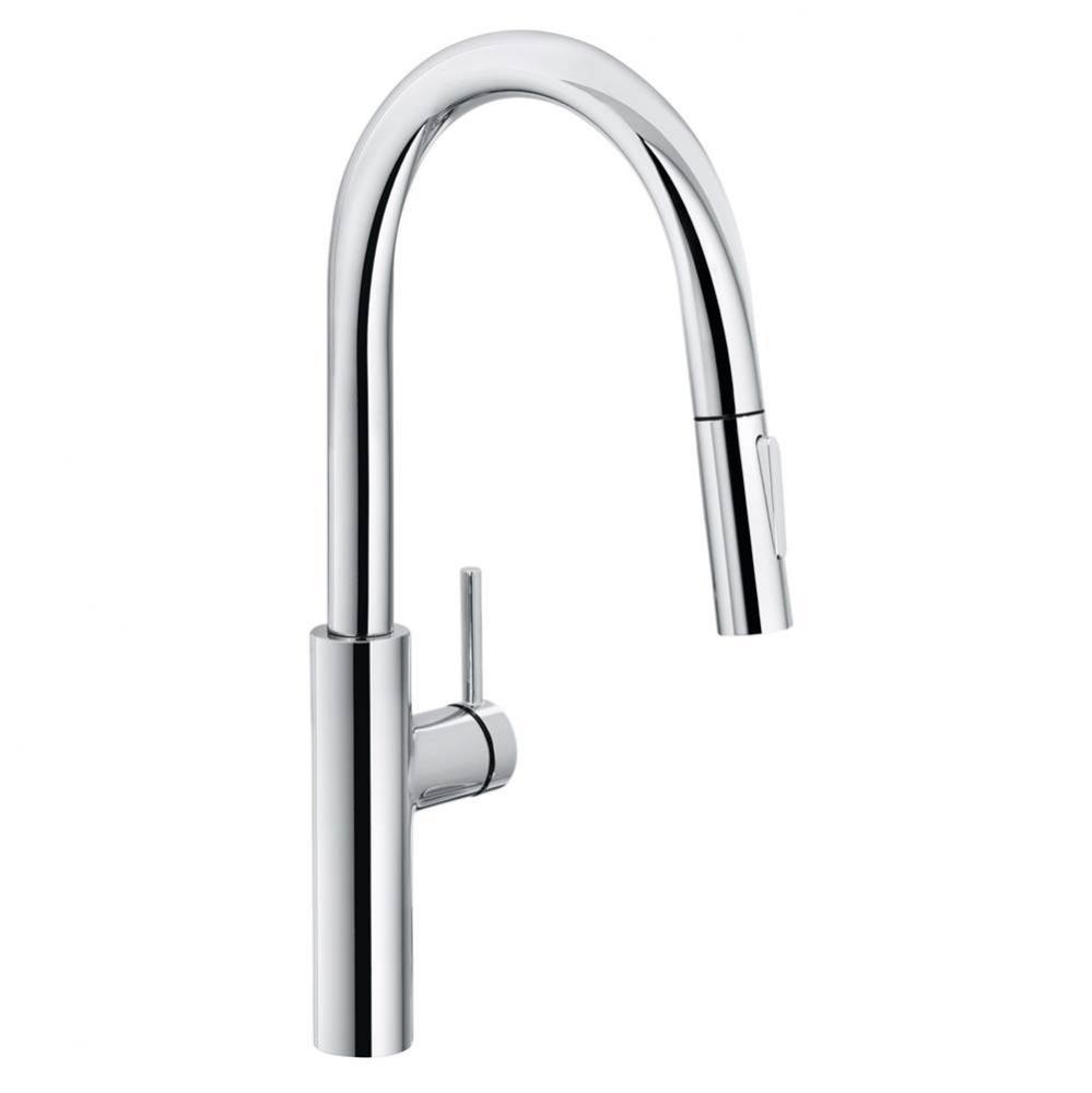 Pescara 17-inch Single Handle Pull-Down Kitchen Faucet in Polished Chrome, PES-PD-CHR