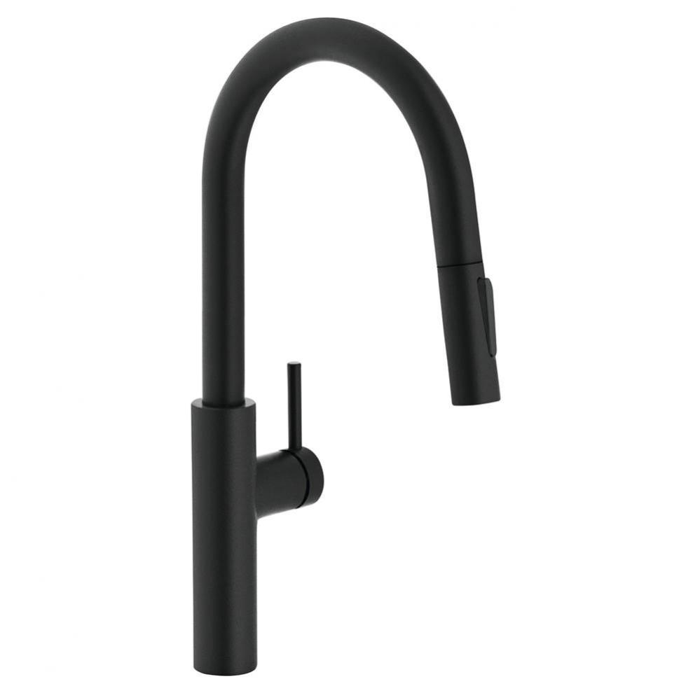 Pescara 17-inch Single Handle Pull-Down Kitchen Faucet in Matte Black, PES-PD-MBK
