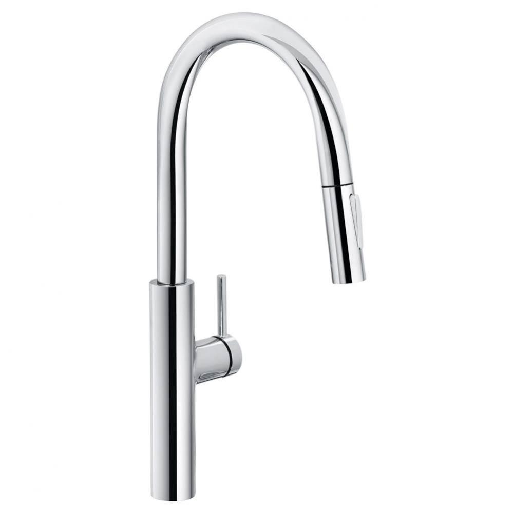 Pescara 19.7-inch Single Handle Pull-Down Kitchen Faucet in Polished Chrome, PES-PDX-CHR