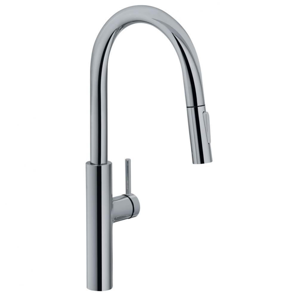 Pescara 19.7-inch Single Handle Pull-Down Kitchen Faucet in Satin Nickel, PES-PDX-SNI