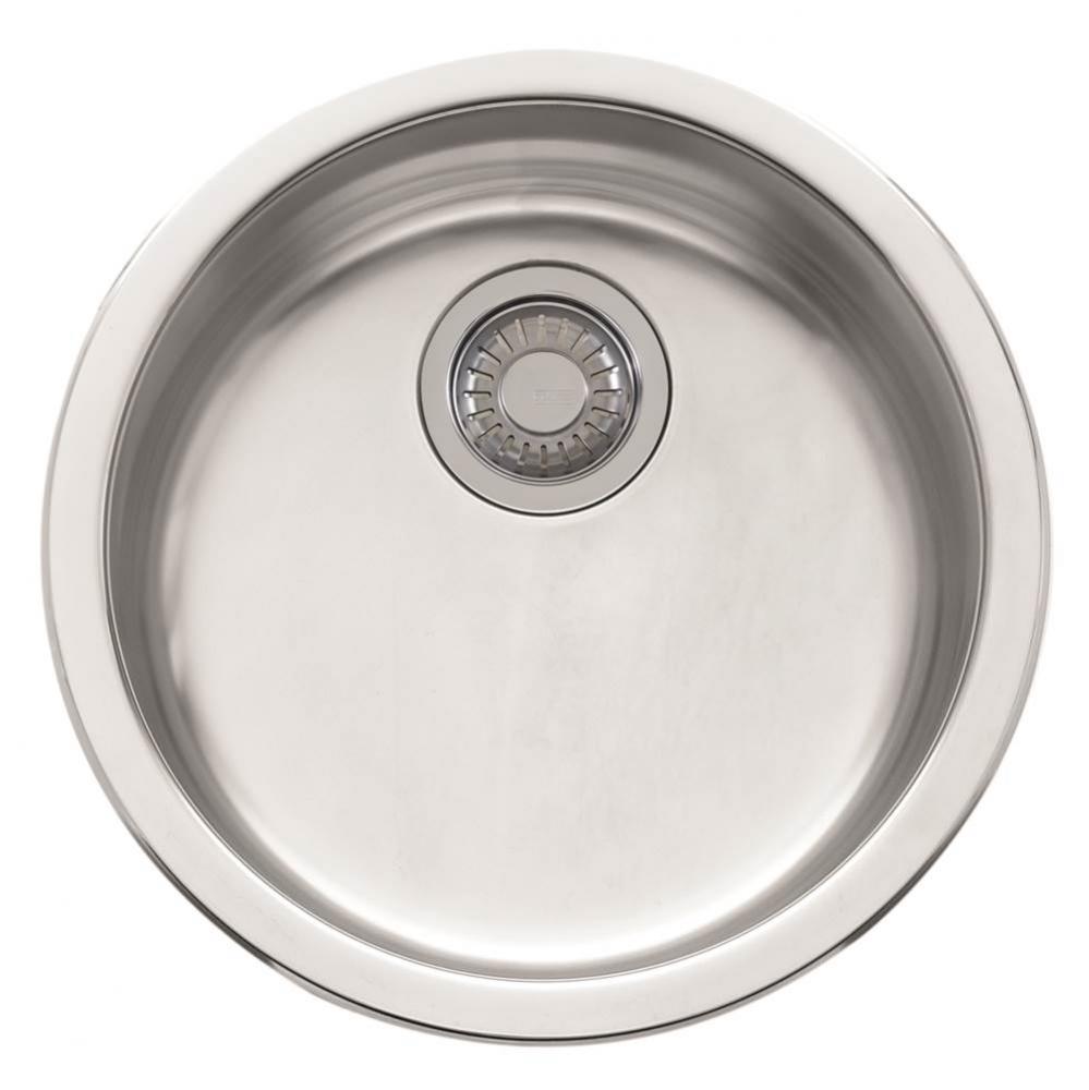 Rotondo 17.0-in. x 7.0-in. 20 Gauge Stainless Steel Dual Mount Single Bowl Kitchen Sink - RBX-110