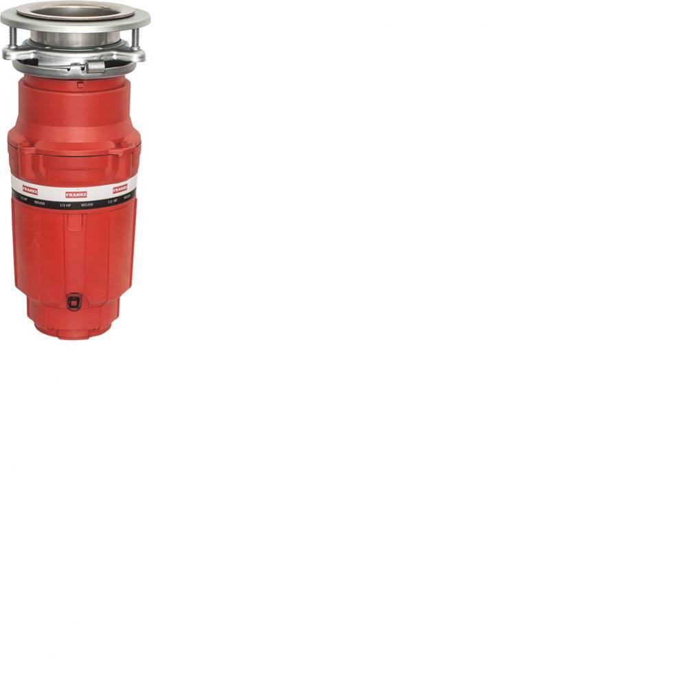 1/2 Horse Power Compact Waste Disposer Continuous Feed Torque Master 2600 RPM Jam-Resistant DC Mot