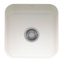 Franke CCK110-15WH - Cisterna 17.5-in. x 17.5-in. White Undermount Single Bowl Fireclay Kitchen Sink, CCK110-15WH
