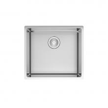 Franke CUX11019 - Cube 19.56-in. x 17.75-in. 18 Gauge Stainless Steel Undermount Single Bowl Kitchen Sink - CUX11019