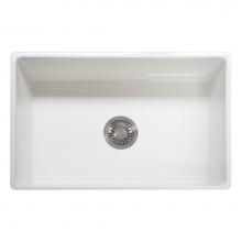Franke FHK710-30WH - Farm House 30-in. x 20-in. White Apron Front Single Bowl Fireclay Kitchen Sink - FHK710-30WH