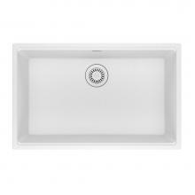 Franke MAG11028-PWT - Franke Maris Undermount 30-in x 19-in Fragranite Single Bowl Kitchen Sink in Polar White