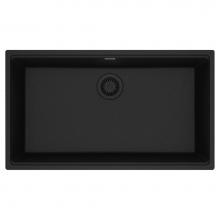 Franke MAG11031-ONY - Franke Maris Undermount 33-in x 18.94-in Fragranite Single Bowl Kitchen Sink in Onyx