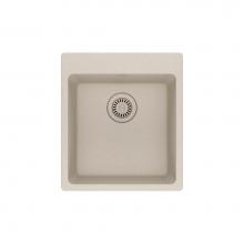 Franke MAG61015-CHA - Franke Maris Dual Mount 17.31-in x 19.69-in Fragranite Single Bowl Bar / Prep Sink in Champagne