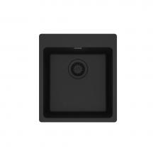 Franke MAG61015-MBK - Franke Maris Dual Mount 17.31-in x 19.69-in Fragranite Single Bowl Bar / Prep Sink in Matte Black