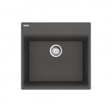 Franke MAG61020-SLG-S - Maris Topmount 21.6-in x 20.8-in Granite Single Bowl Kitchen Sink in Slate Grey