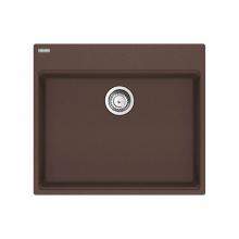 Franke MAG61023ADA-MOC-S - Maris Topmount 25-in x 22-in Granite ADA Single Bowl Kitchen Sink in Mocha