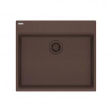 Franke MAG61023ADA-MOC - Franke Maris Dual Mount 25-in x 22-in Fragranite ADA Single Bowl Kitchen Sink in Mocha