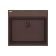 Franke MAG61023L-MOC - Maris Dual Mount 25-in x 22-in Granite Dual Mount Single Bowl Laundry Sink in Mocha