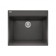 Franke MAG61023L-SLG-S - Maris Dual Mount 25-in x 22-in Granite Dual Mount Single Bowl Laundry Sink in Slate Grey