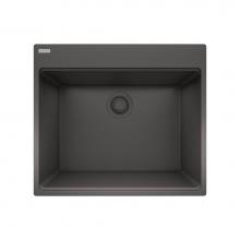 Franke MAG61023L-SLG - Maris Dual Mount 25-in x 22-in Granite Dual Mount Single Bowl Laundry Sink in Slate Grey