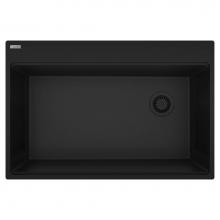 Franke MAG61031OW-MBK - Franke Maris Dual Mount 33-in x 22-in Fragranite Single Bowl Kitchen Sink in Matte Black
