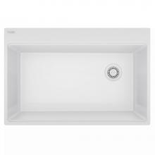 Franke MAG61031OW-PWT - Maris Topmount 33-in x 22-in Granite Single Bowl Kitchen Sink in Polar White