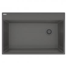 Franke MAG61031OW-SHG - Maris Topmount 33-in x 22-in Granite Single Bowl Kitchen Sink in Stone Grey