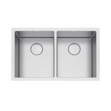 Franke PS2X120-14-14 - Professional 2.0 31.5-in. x 19.5-in. 16 Gauge Stainless Steel Undermount Double Bowl Kitchen Sink