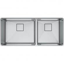 Franke PTX160-40 - Pescara 41-in. x 18-in. 18 Gauge Stainless Steel Undermount Double Bowl Kitchen Sink - PTX160-40