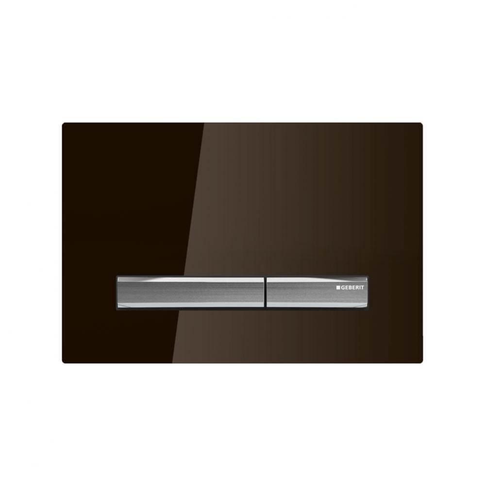 Geberit actuator plate Sigma50, for dual flush: umber
