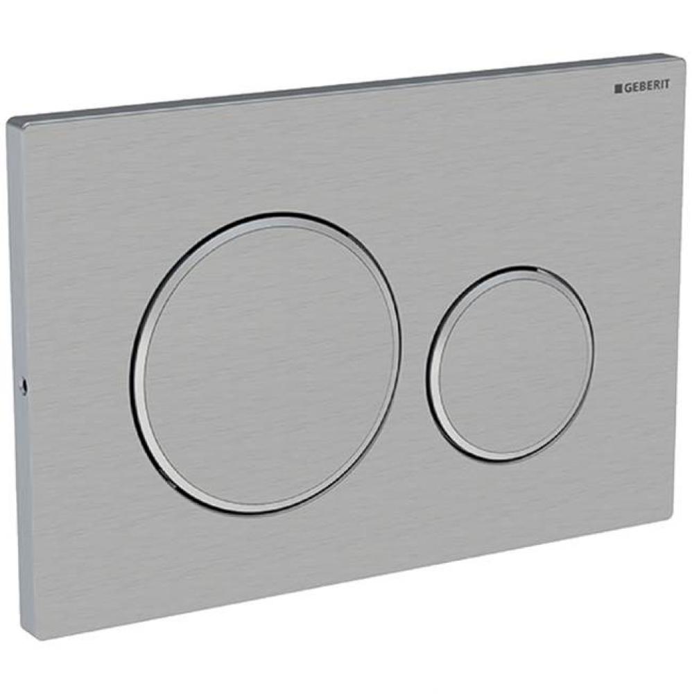 Geberit actuator plate Sigma20 for dual flush, screwable: stainless steel brushed/polished/brushed