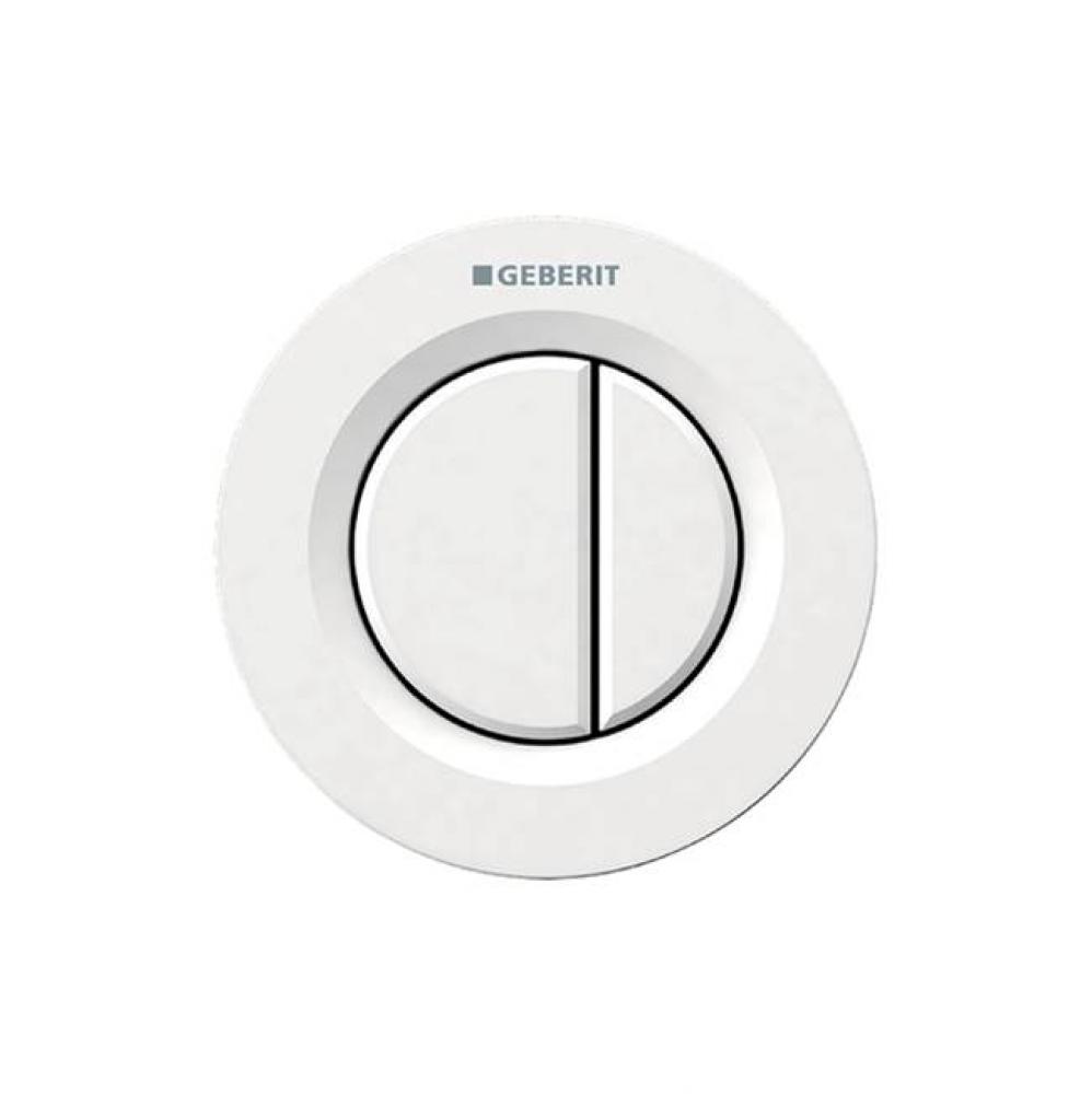 Geberit remote flush actuation type 01, pneumatic, for dual flush, concealed actuator: white alpin