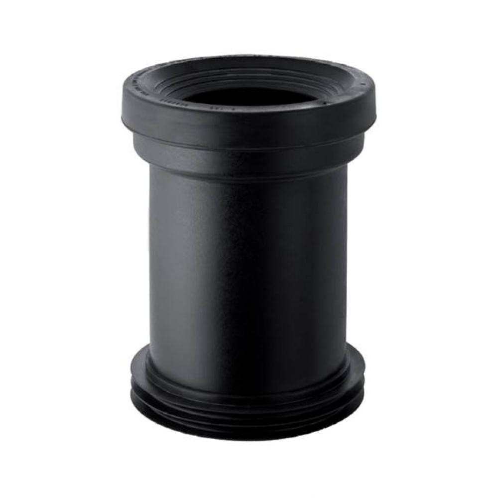 Geberit straight connector with sleeve and lip seals: d110mm d1=120-125mm black