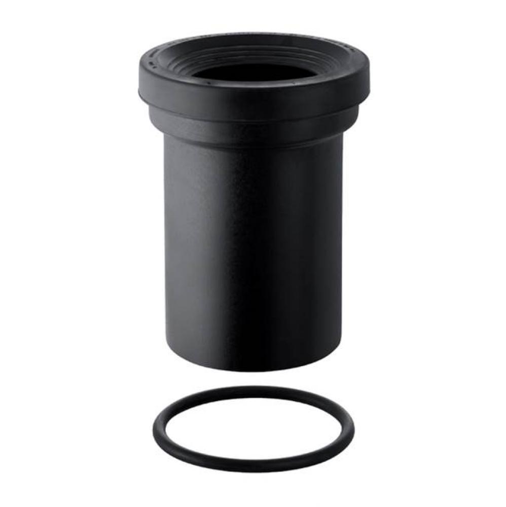 Geberit straight connector with sleeve and round cord ring: d110mm black