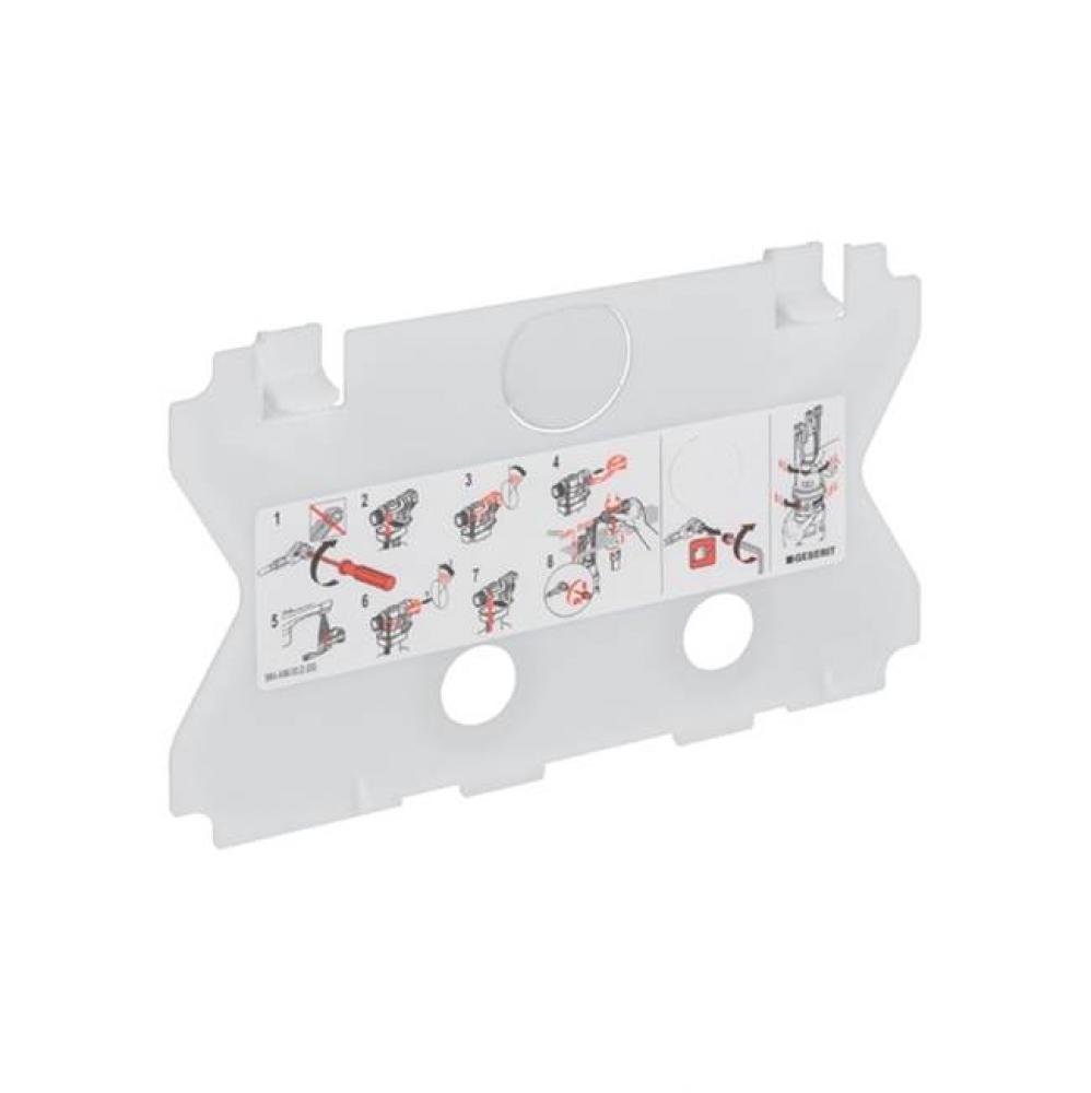 Protection plate for Geberit concealed cistern