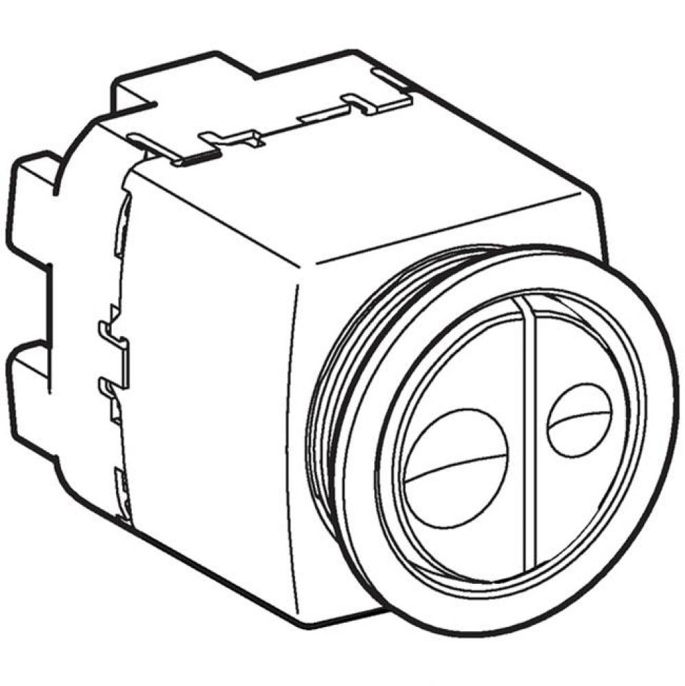 Actuator for Geberit WC flush control with pneumatic flush actuation, dual flush, with locked nuts