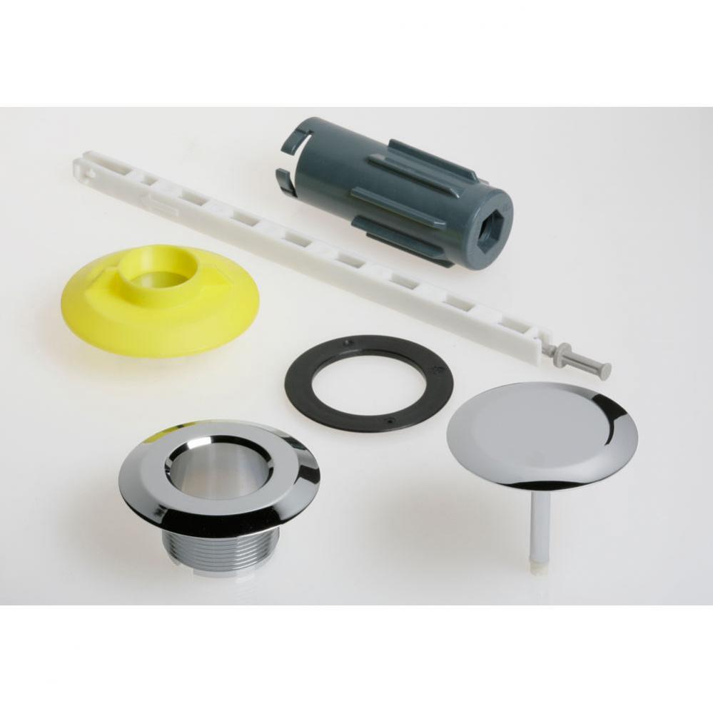 Ready-to-fit-set d52, for Geberit bathtub drain with push actuation PushControl: bright chrome-pla