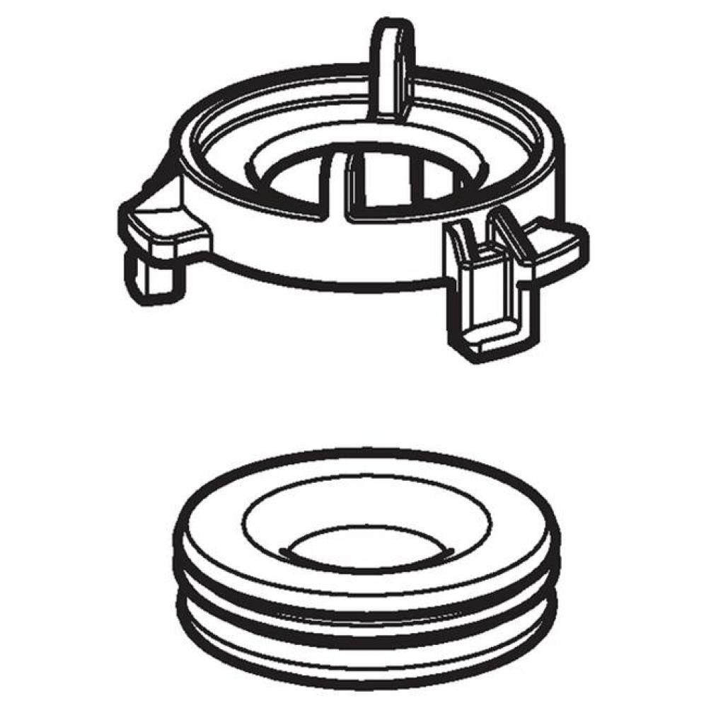 Bayonet joint set with lip seal, for Geberit urinal flush control