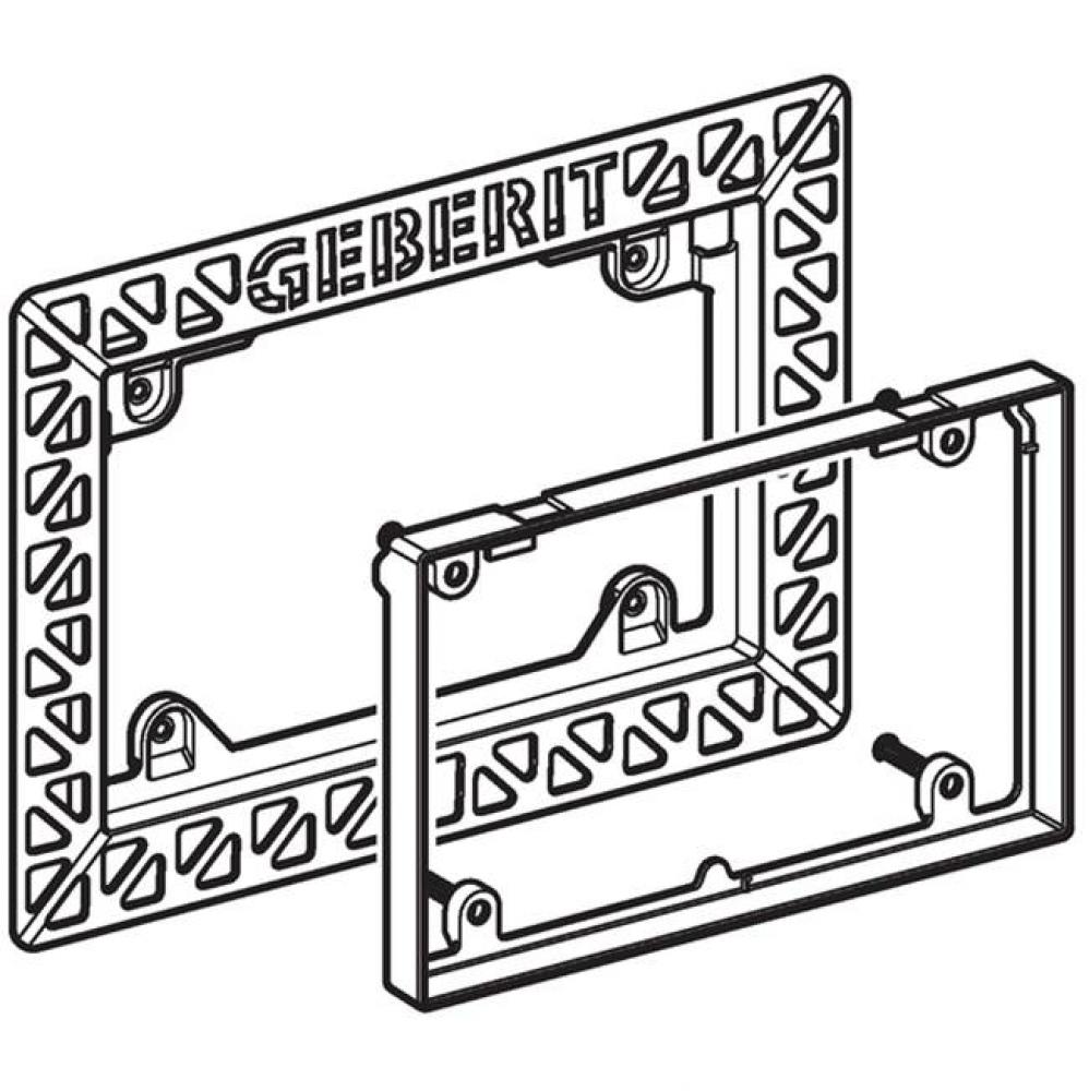 Installation frame with compensation frame, for Geberit actuator plate Sigma60