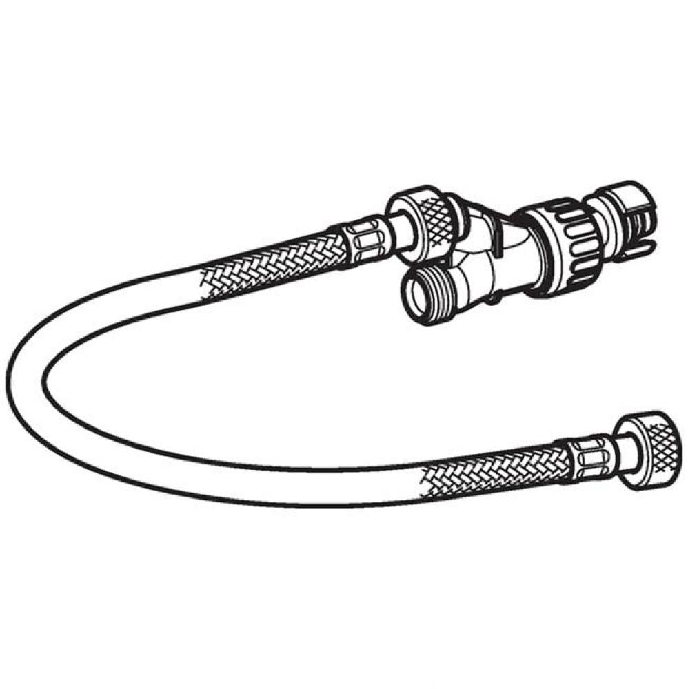 Reinforced braided hose for hydraulic servo lifter, for Geberit Sigma concealed cistern 12 cm